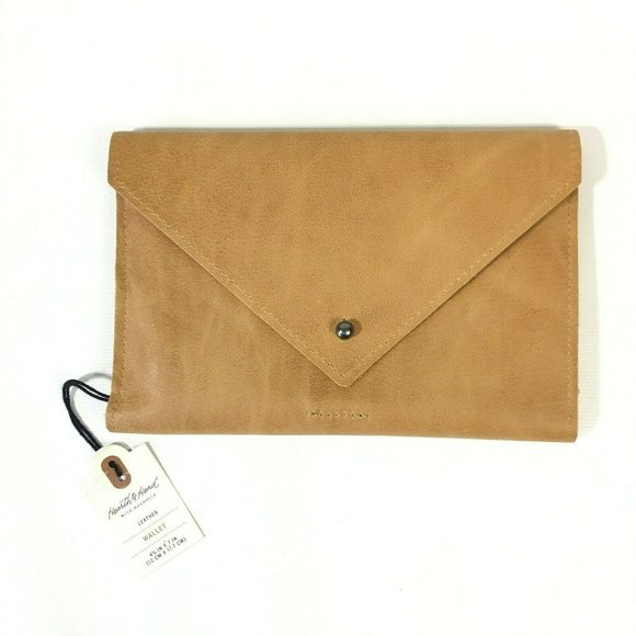 Hearth And Hand With Magnolia Leather Wallet Envelope Style Cognac Brown - Picture 4 of 9